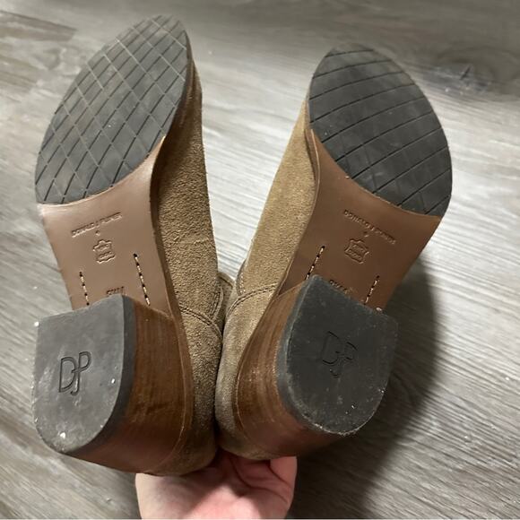 Donald J Pliner Willow Mid-Calf Leather Suede Taupe Boots Size 8.5 - Picture 7 of 8